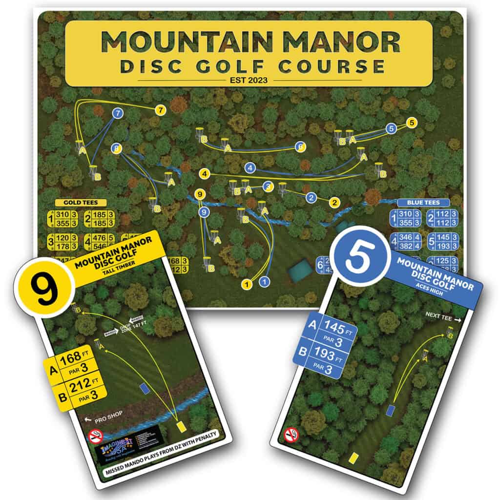 Disc Golf Course Map for Mountain Manor.