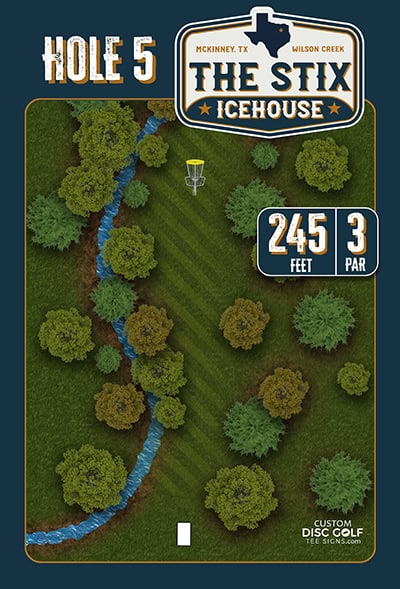 Stix Disc Golf Tee Sign