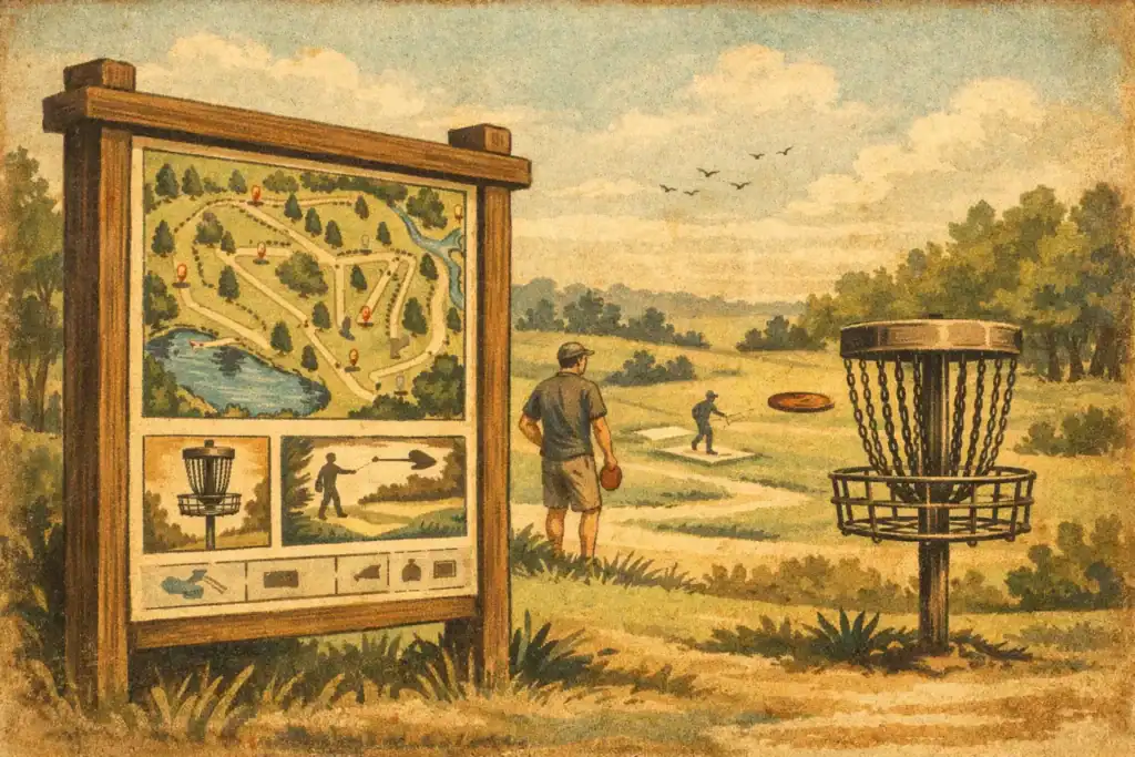 Disc Golf Course Overview Sign Basics