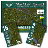 disc golf signs for alex clark memorial